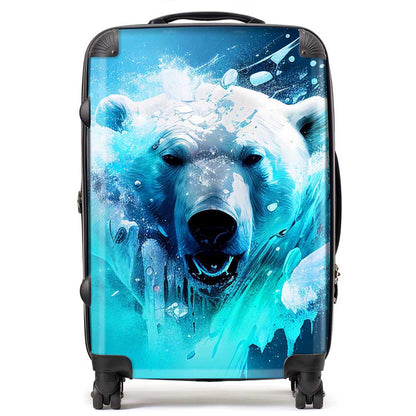 Polar Bear Face Splashart Suitcase