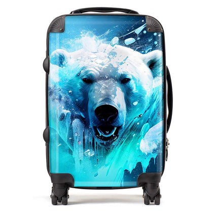 Polar Bear Face Splashart Suitcase