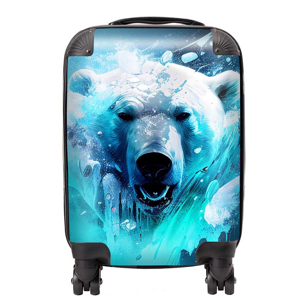 Polar Bear Face Splashart Suitcase