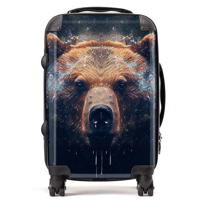 Brown Bear Face Splashart Suitcase