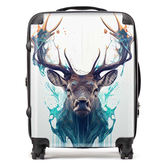 Stag Face Splashart Suitcase