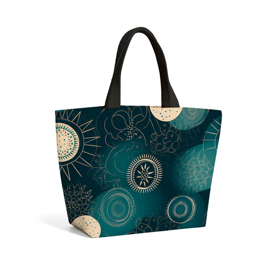 Blue Moon and Sun Beach Shopper Tote Bag