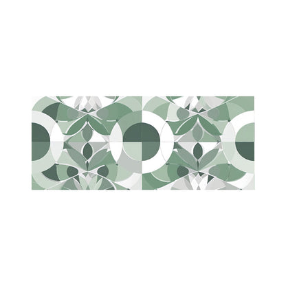 Geometric Pastel Green Glass Bathroom Splashback