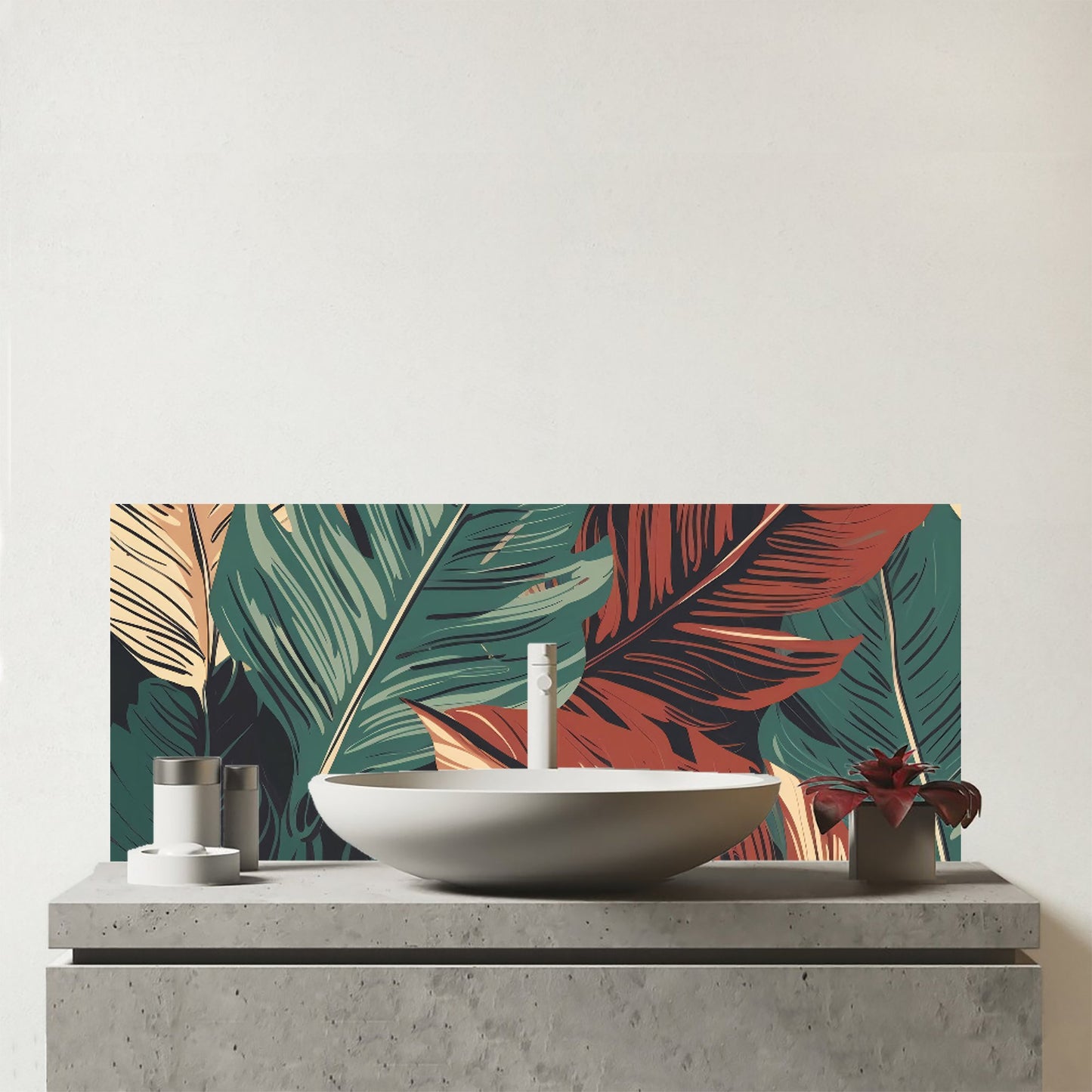 Autumn Colour Leaves Glass Bathroom Splashback