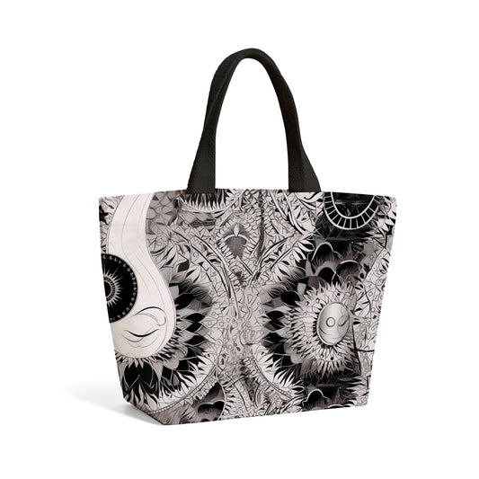 Abstract Moon and Sun Beach Shopper Tote Bag