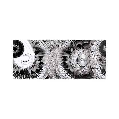 Abstract Moon and Sun Glass Bathroom Splashback