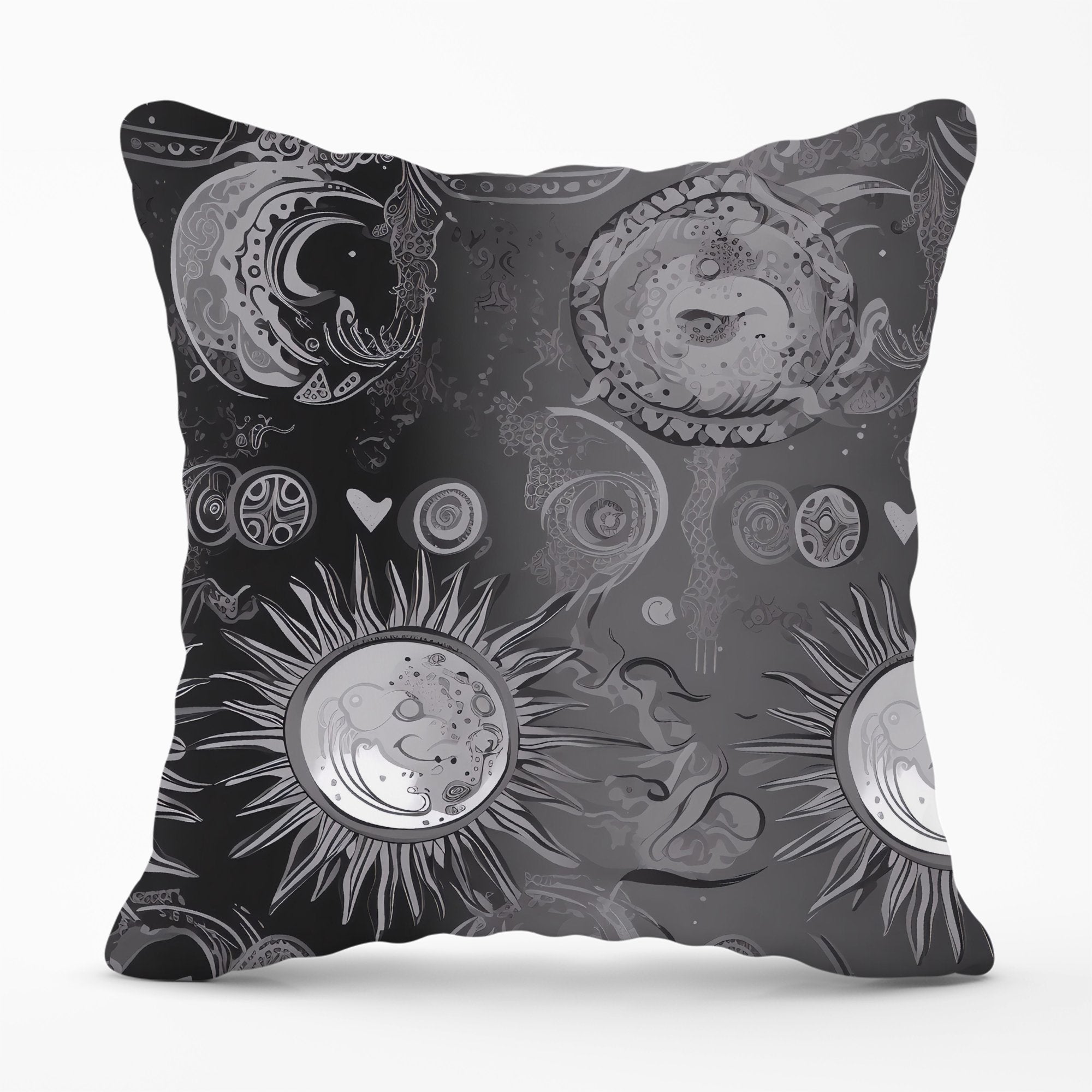 Black grey cushions best sale