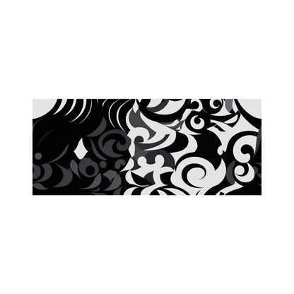 Black Grey Abstract Glass Bathroom Splashback