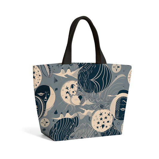 Abstract Moon and Stars Beach Shopper Tote Bag