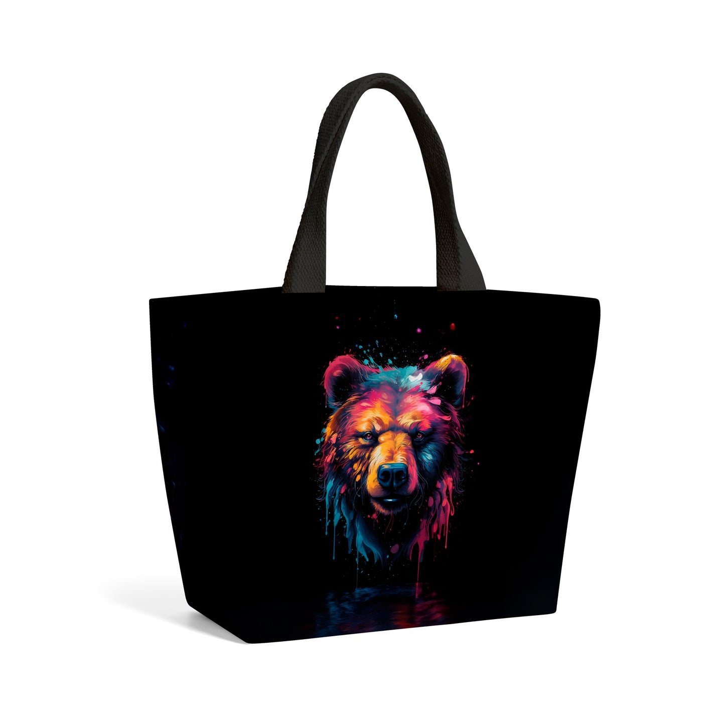 Splashart Bear Face Beach Shopper Tote Bag