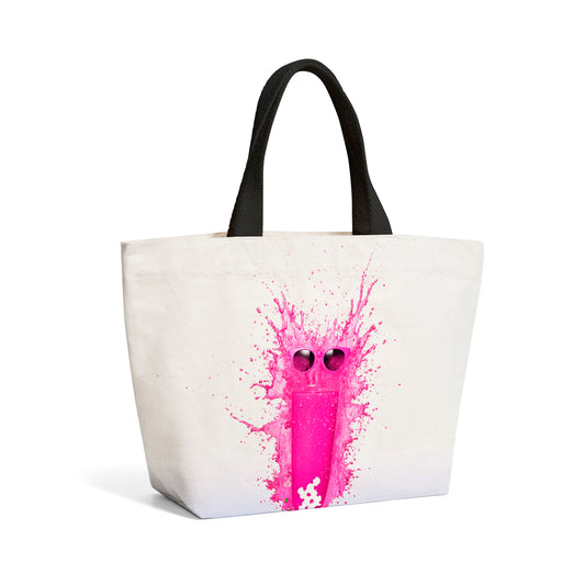 Pink Splashart Glass Beach Shopper Tote Bag