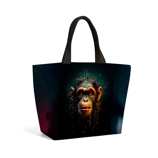 Splashart Monkey Face Beach Shopper Tote Bag