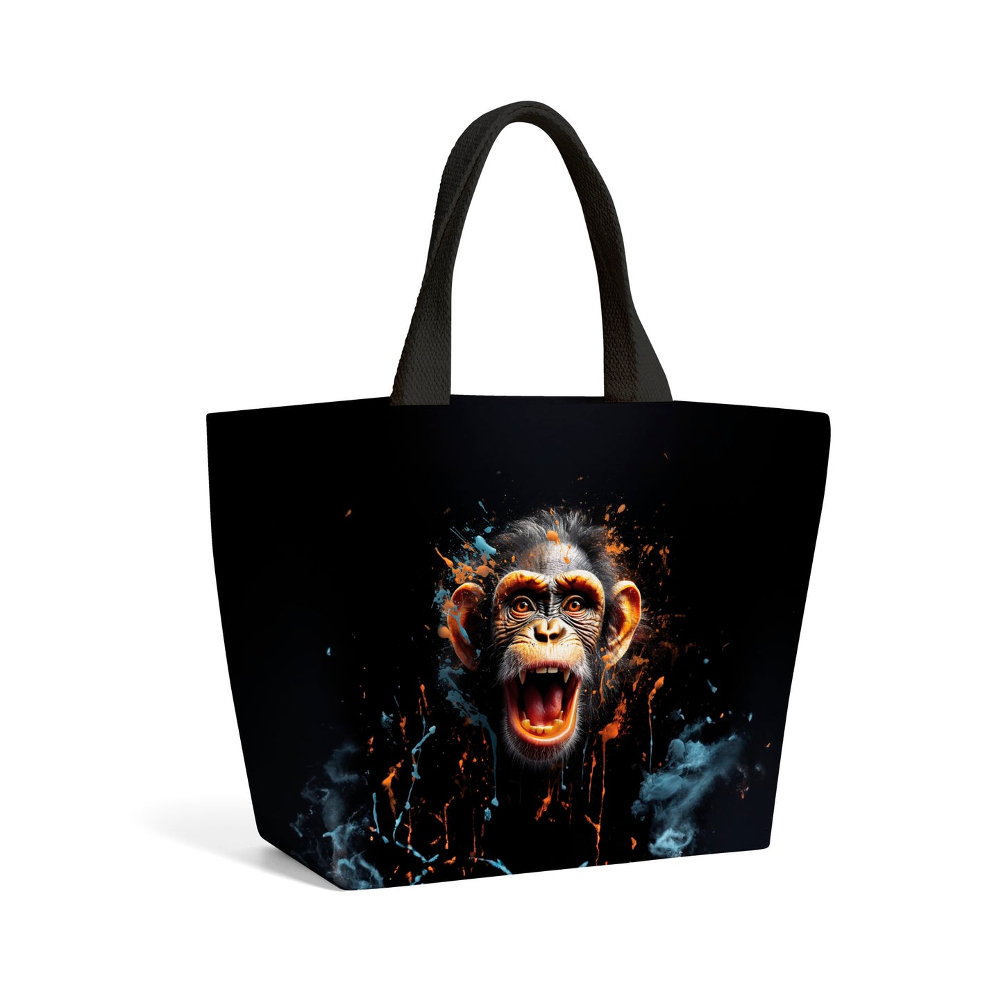 Monkey Face Splashart Beach Shopper Tote Bag