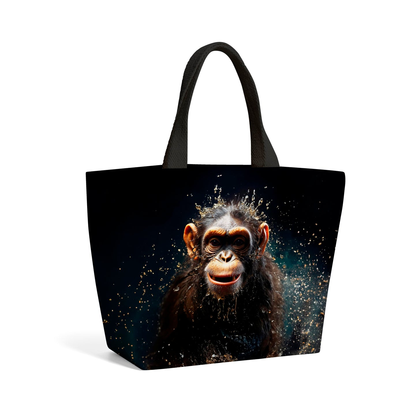 Realistic Monkey Face Splashart Beach Shopper Tote Bag