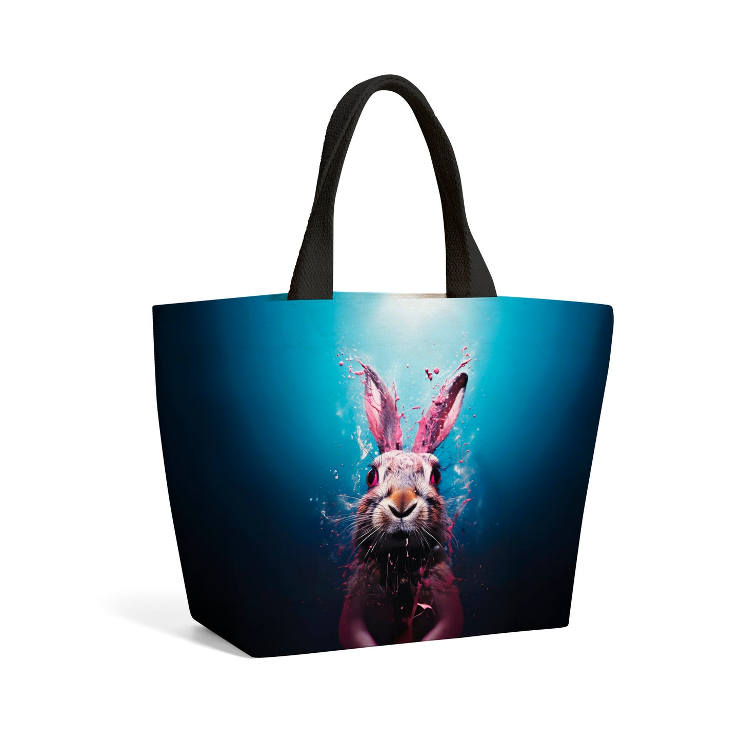 Rabbit Face Splashart Beach Shopper Tote Bag