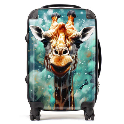 Splashart Giraffe Face Suitcase