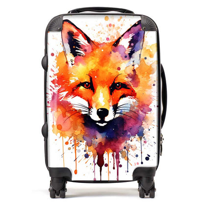 Watercolour Splashart Fox Face Suitcase