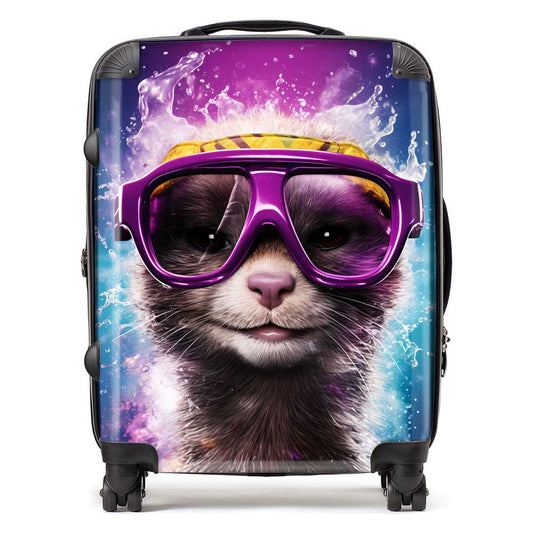 Splashart Ferret Purple Suitcase