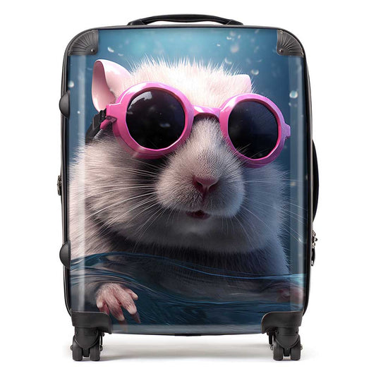 Splashart DoorMouse with Pink Glasses Suitcase