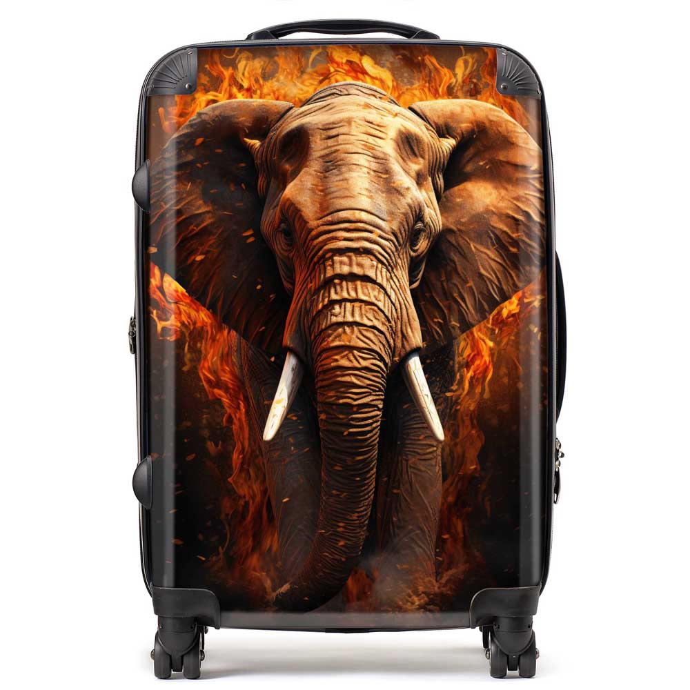 Splashart Elephant and fire Suitcase