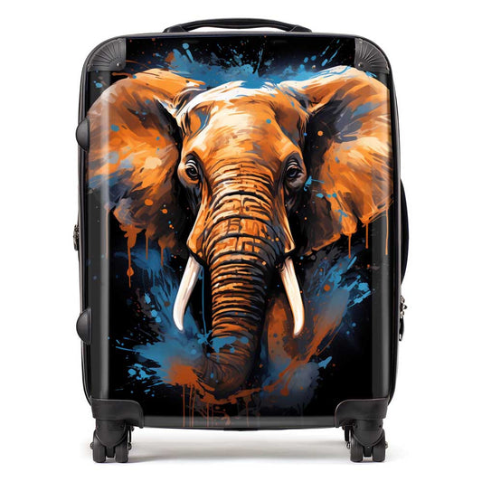 Splashart Elephant Blue Suitcase