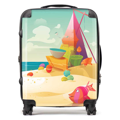 Fish On A Beach Holiday Suitcase