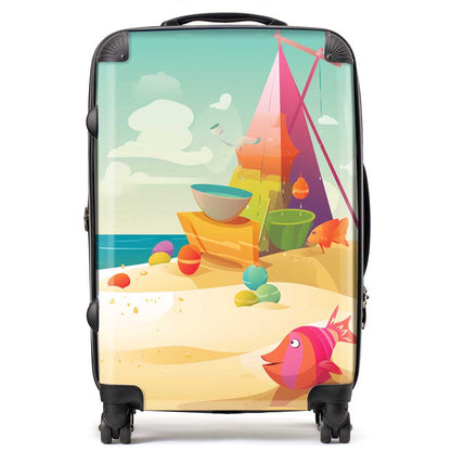 Fish On A Beach Holiday Suitcase