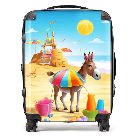 Donkey On A Beach Holiday Suitcase