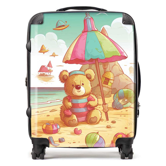 Teddy Bead On A Beach Holiday Suitcase