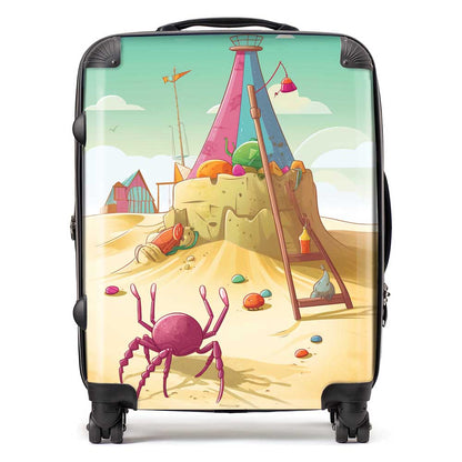 Crab On A Beach Holiday Suitcase