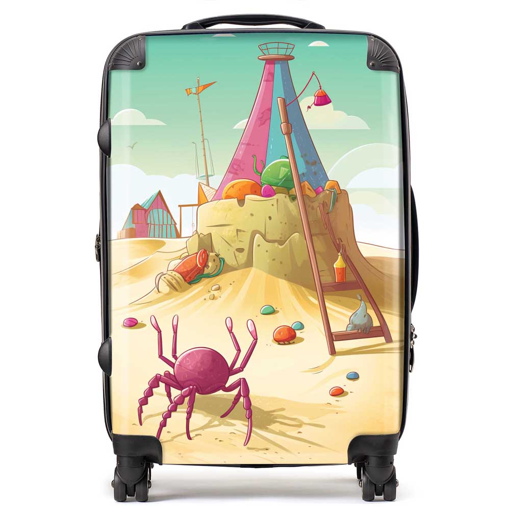 Crab On A Beach Holiday Suitcase