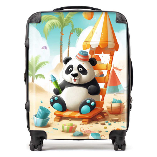 Panda On A Beach Holiday Suitcase