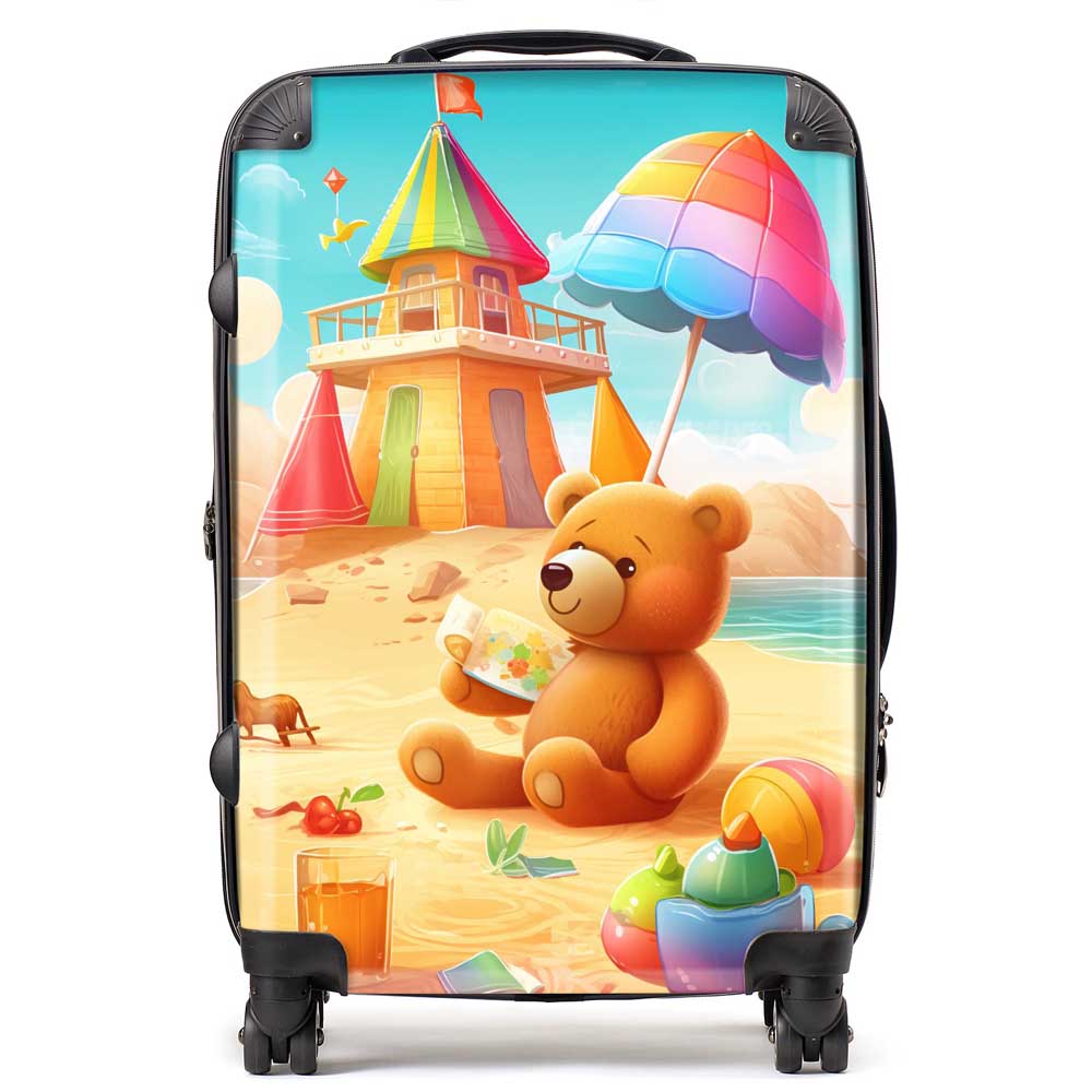 Bear On A Beach Holiday Suitcase