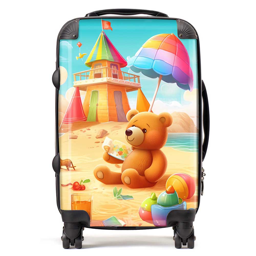 Bear On A Beach Holiday Suitcase