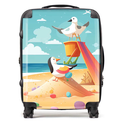 Seagulls On A Beach Holiday Suitcase