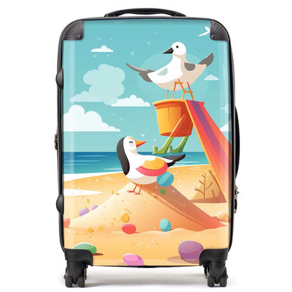 Seagulls On A Beach Holiday Suitcase