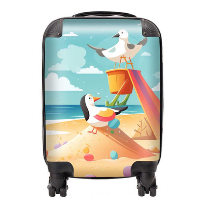 Seagulls On A Beach Holiday Suitcase