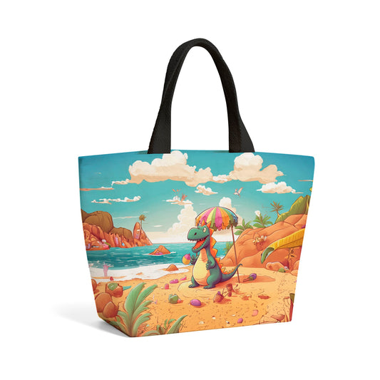 Dragon On A Beach Holiday Beach Shopper Tote Bag