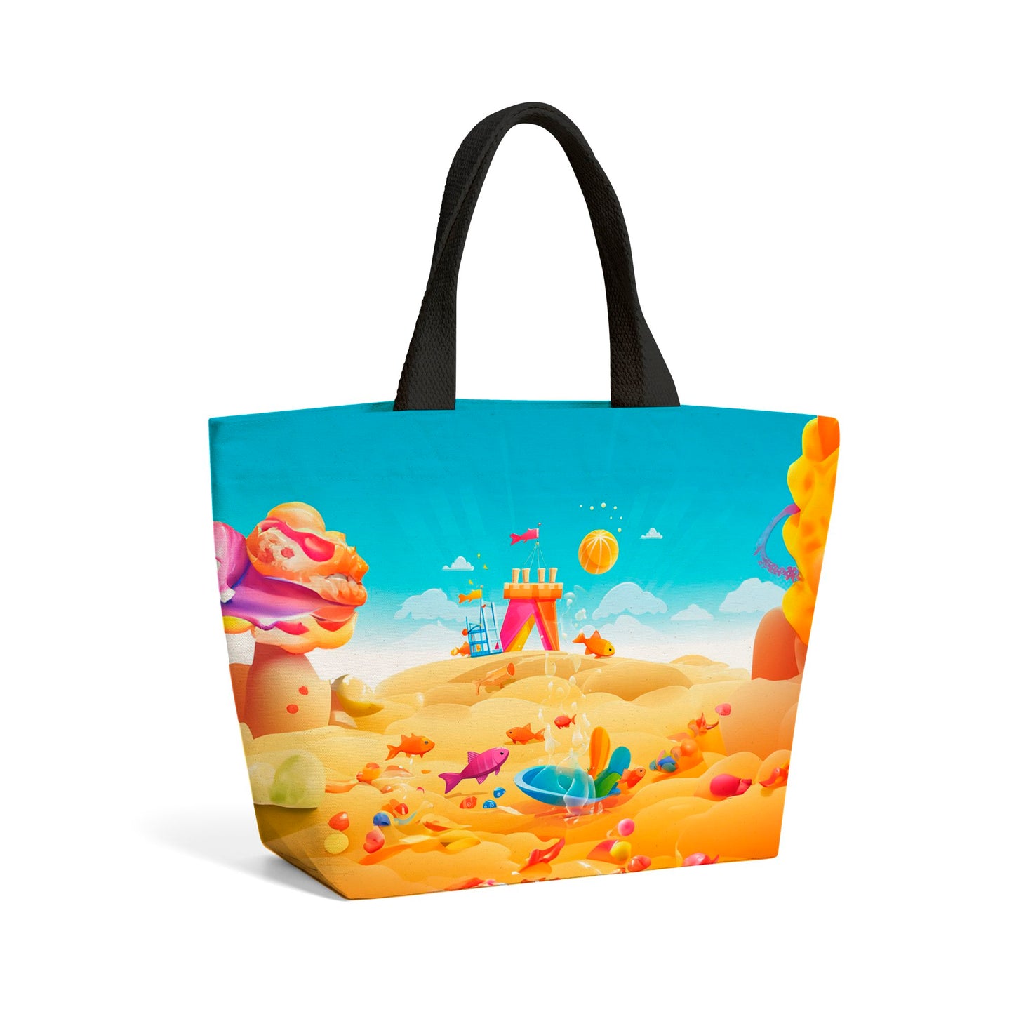 Fishes On A Beach Holiday Beach Shopper Tote Bag