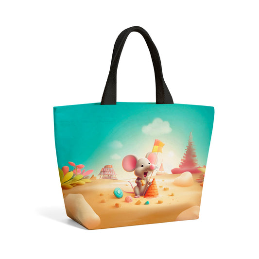 A Mouse On A Beach Holiday Beach Shopper Tote Bag