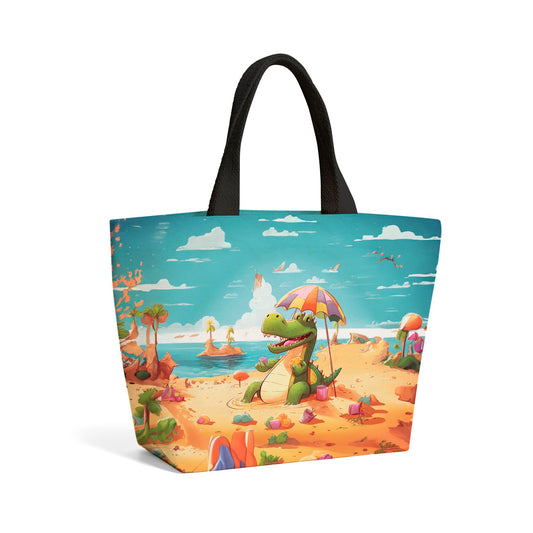 A Crocodile On A Beach Holiday Beach Shopper Tote Bag