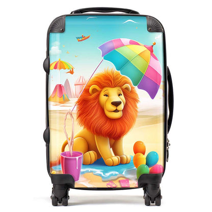 Lion On A Beach Holiday Suitcase