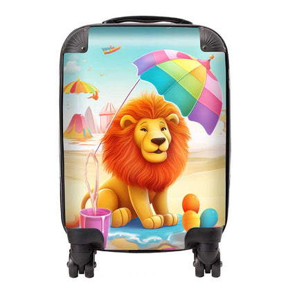 Lion On A Beach Holiday Suitcase