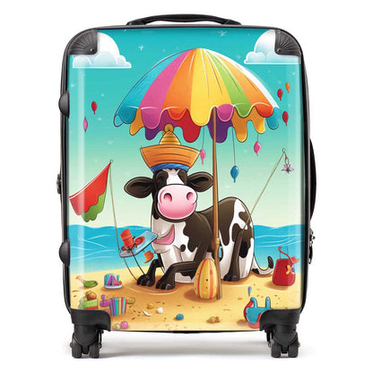 Cow On A Beach Holiday Suitcase