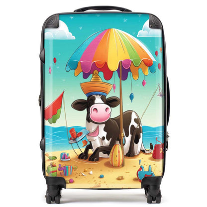 Cow On A Beach Holiday Suitcase