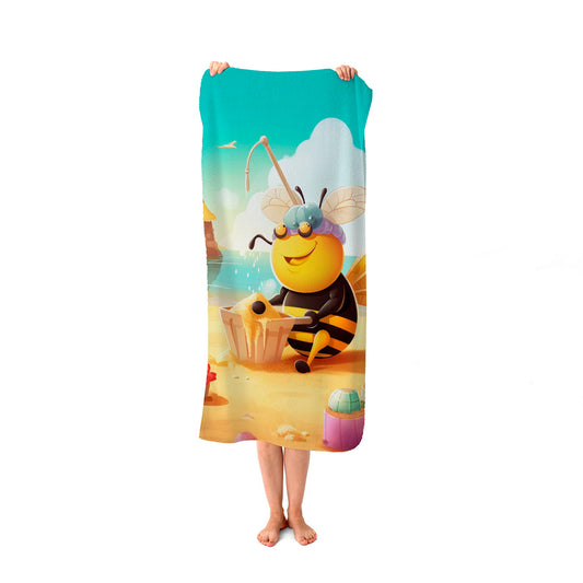 Bumblebee On A Beach Holiday Beach Towel