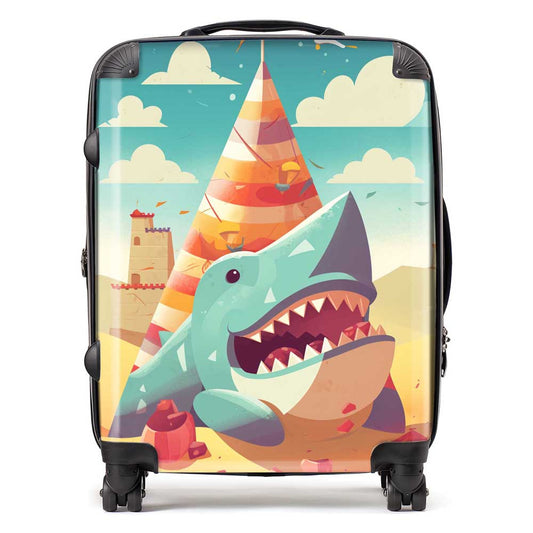 Shark On A Beach Holiday Suitcase