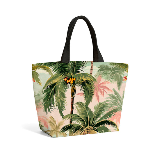 Palm Trees Pattern Beach Shopper Tote Bag