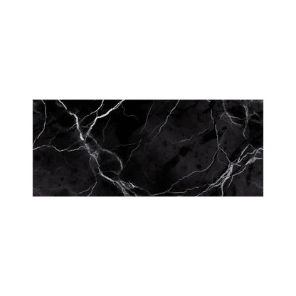 Black Marble Pattern Glass Bathroom Splashback