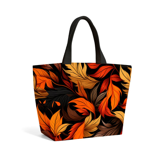 Autumn Leaves Design Beach Shopper Tote Bag